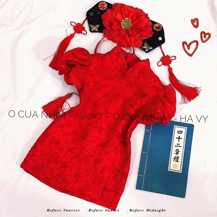 Váy sườn xám Trung Hoa cho bé gái ️