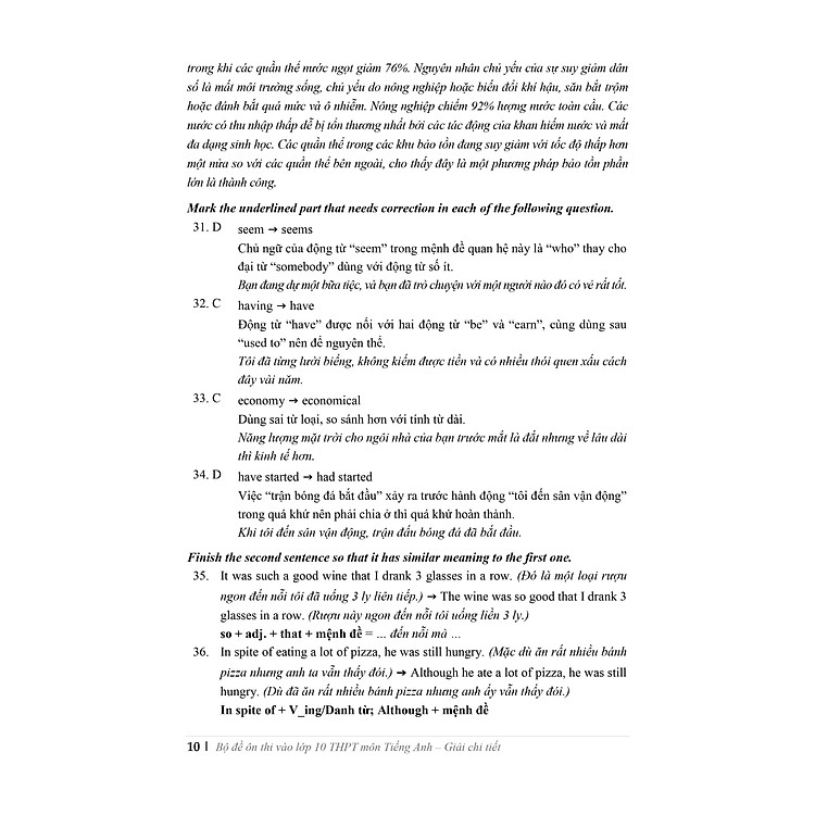 Bộ đề ôn thi vào lớp 10 THPT môn Tiếng Anh - Ảnh 6