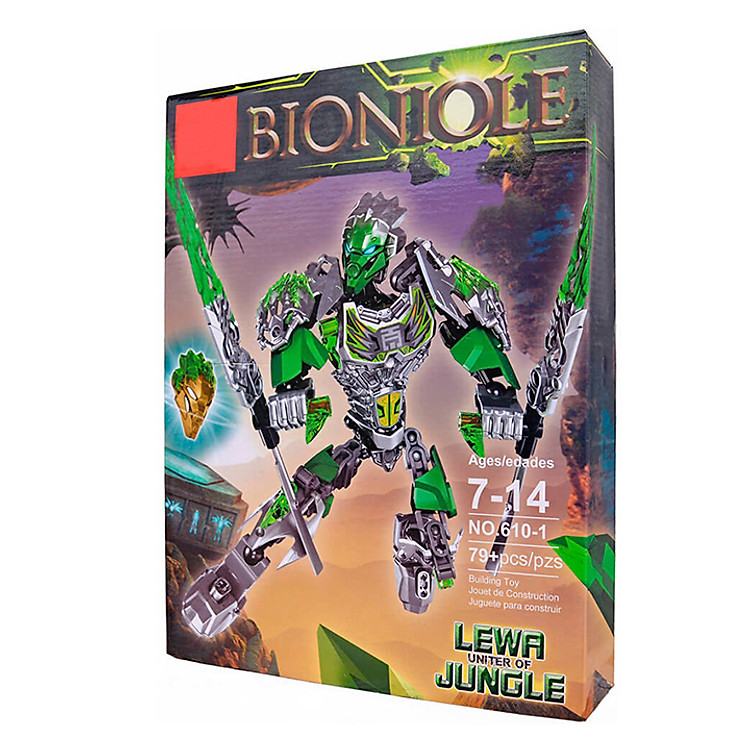 Mô hình lắp ghép siêu nhân Bionicle 610-1 Lewa Jungle (79 chi tiết)