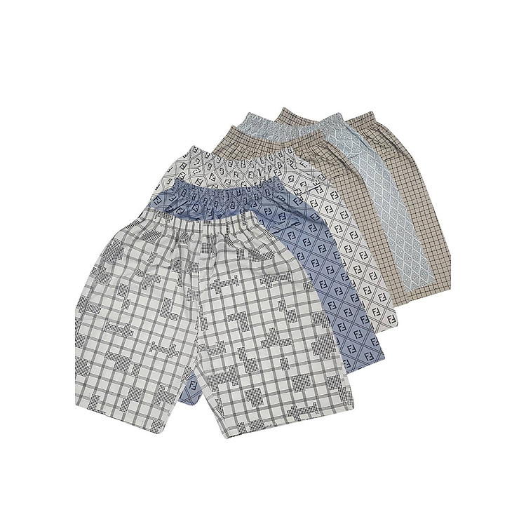 COMBO 5 quần short nam xuất khẩu, size lớn từ 45-80kg, nhiều tone màu lựa chọn, chất liệu cotton thoáng mát.