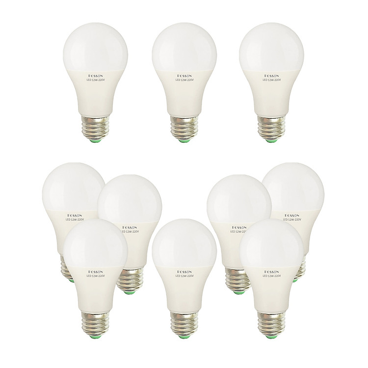 10 Bóng đèn Led 12w A60 tròn bup bulb kín chống nước tiết kiệm điện siêu sáng Posson LB-H12x