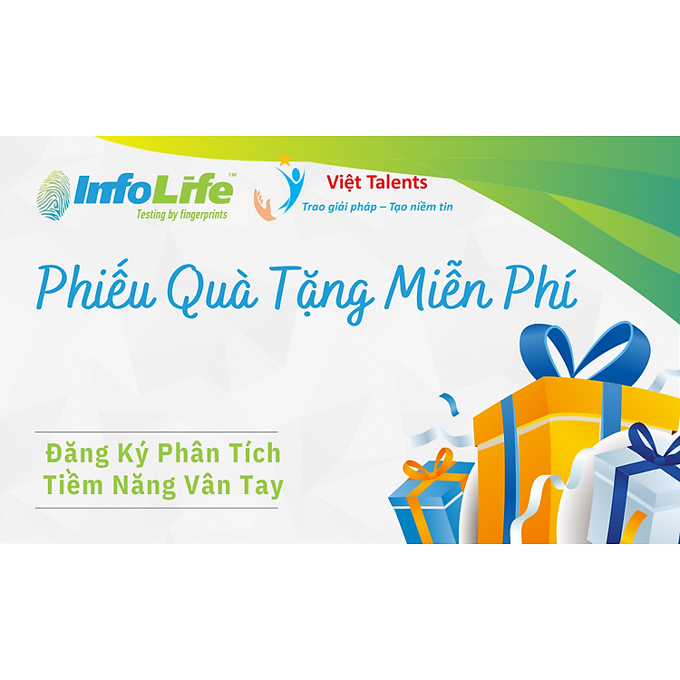 Phiếu Quà Tặng - Dịch Vụ Sinh Trắc Vân Tay - Phân Tích Sở Trường Năng Lực - Sự kiện Quà tặng hướng nghiệp Việt Talents tháng 5/2023