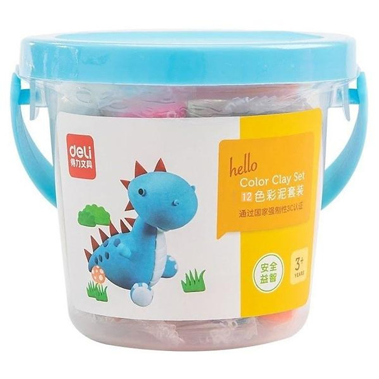 Mua tại Lazada: Sáp Nặn 12 Màu Deli 7022-XD Chính hãng Ưu đãi