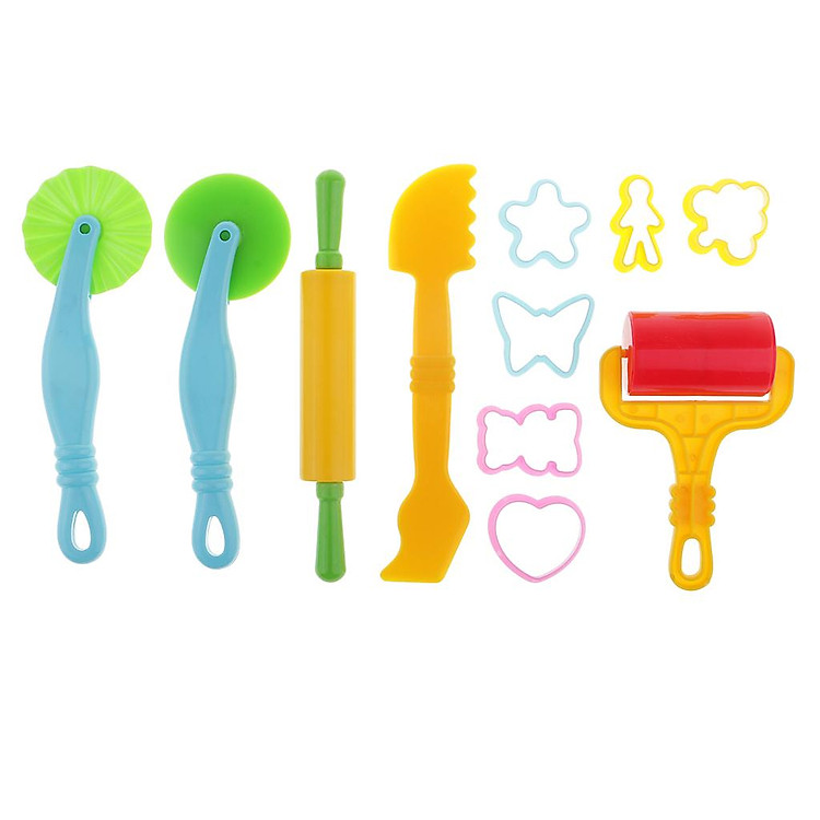 11 Miếng Nhựa Bột Đất Sét Đẩy Ra Ngoài Khuôn Dụng Cụ Phát Màu Bột Mô Hình Dụng Cụ Trẻ Em Thông Minh Học Chơi Đ