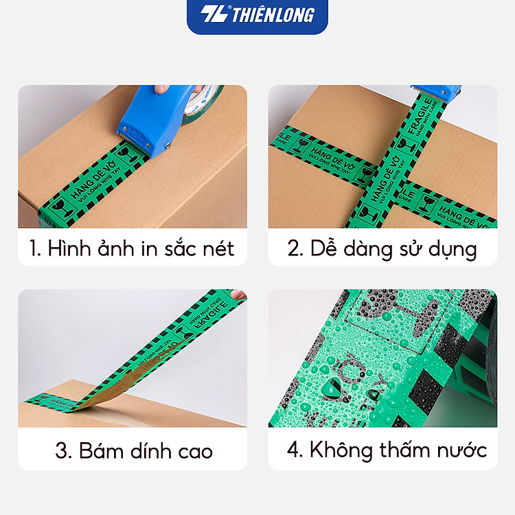 Băng keo Fragile Thiên Long BKD-001 (50m) - Ảnh 4