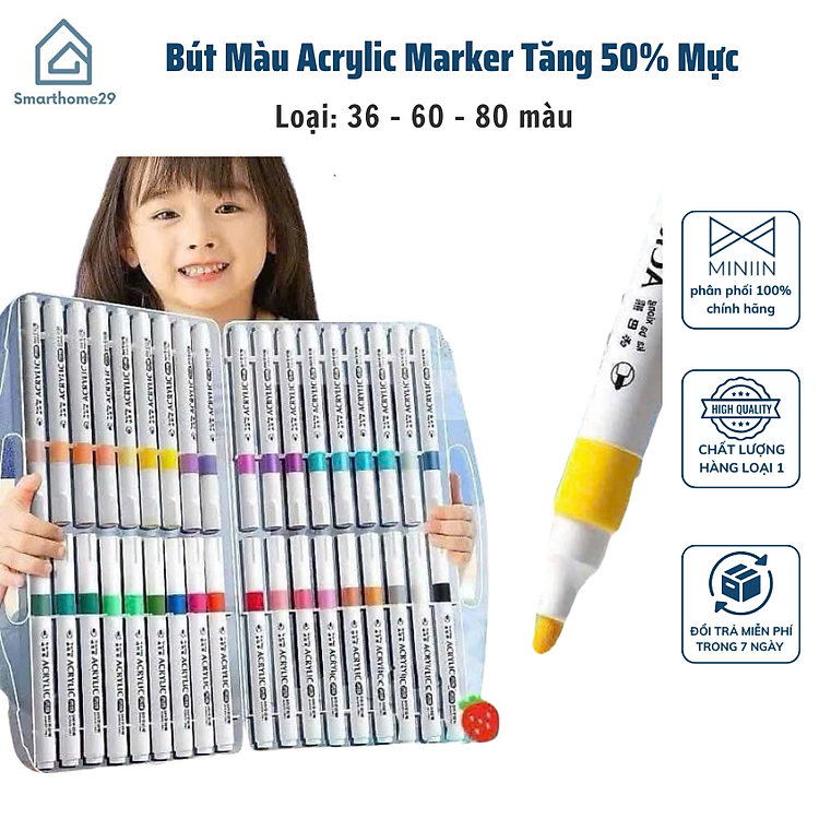 Bút Màu Acrylic Marker (36 màu)