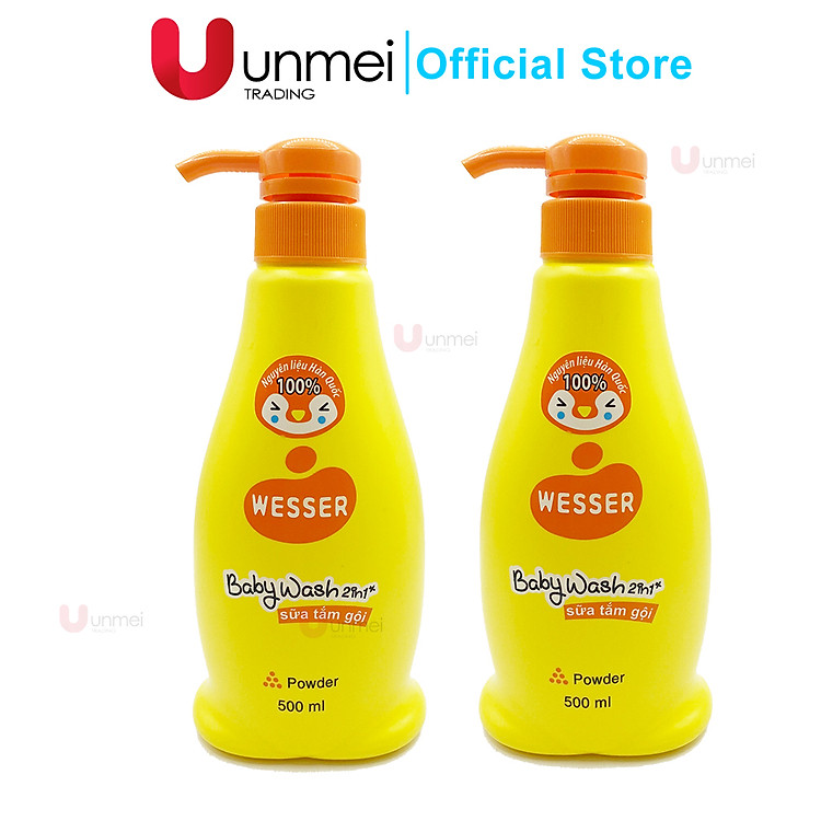 Bộ 2 Chai Sữa Tắm Gội Wesser Chính hãng Tiết kiệm