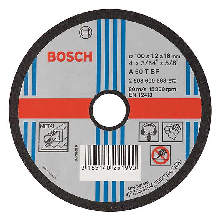 Đá Cắt Bosch (100 x 1.2 x 16mm) - Sắt