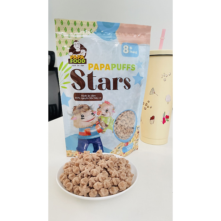 Bánh Ăn Dặm PAPAFOOD PAPAPUFFS STARS 50g Đảm bảo Giá tốt - Hình ảnh 4
