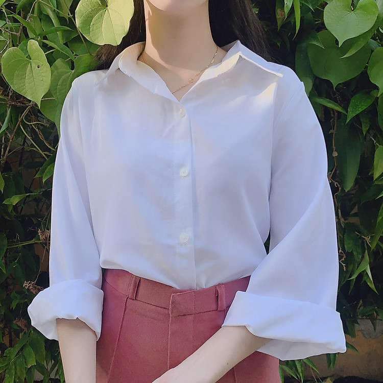 Áo sơ mi nữ tay phồng công sở oversize