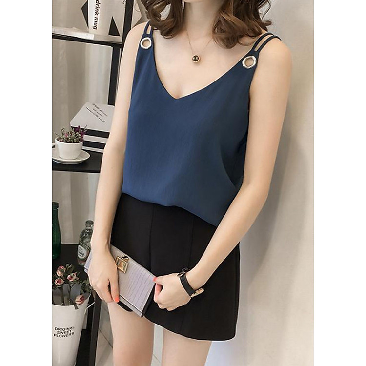 Áo voan 2 dây cao cấp dành cho người mập bụng