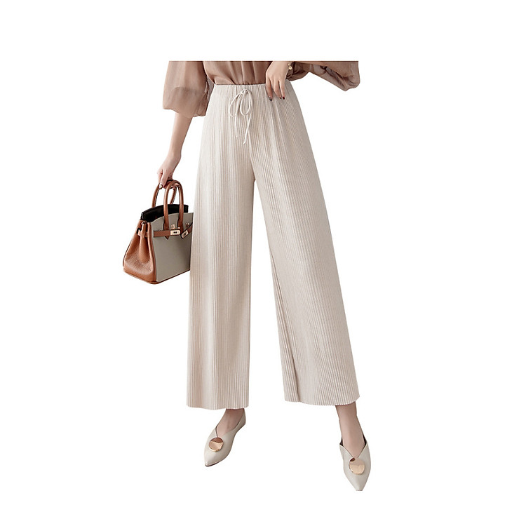 Quần ống rộng xếp ly chất mát thời trang đang hot QN01 Free size