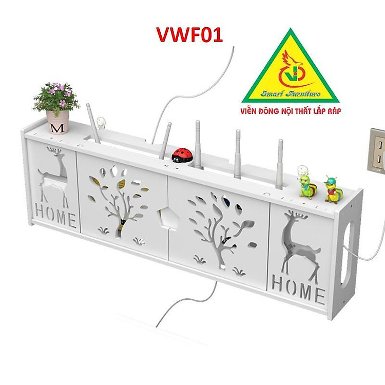 KỆ WIFI TREO TƯỜNG - TỦ KỆ ĐA NĂNG VWF01 - NỘI THẤT LẮP RÁP VIENDONG ADV