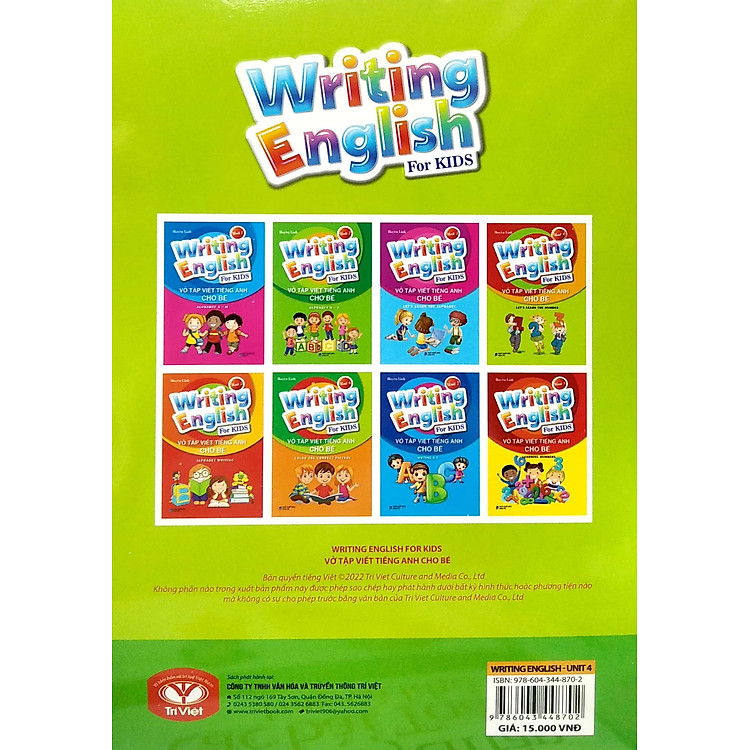 Vở Tập Viết Tiếng Anh Cho Bé - Tập 4 - Ảnh 3