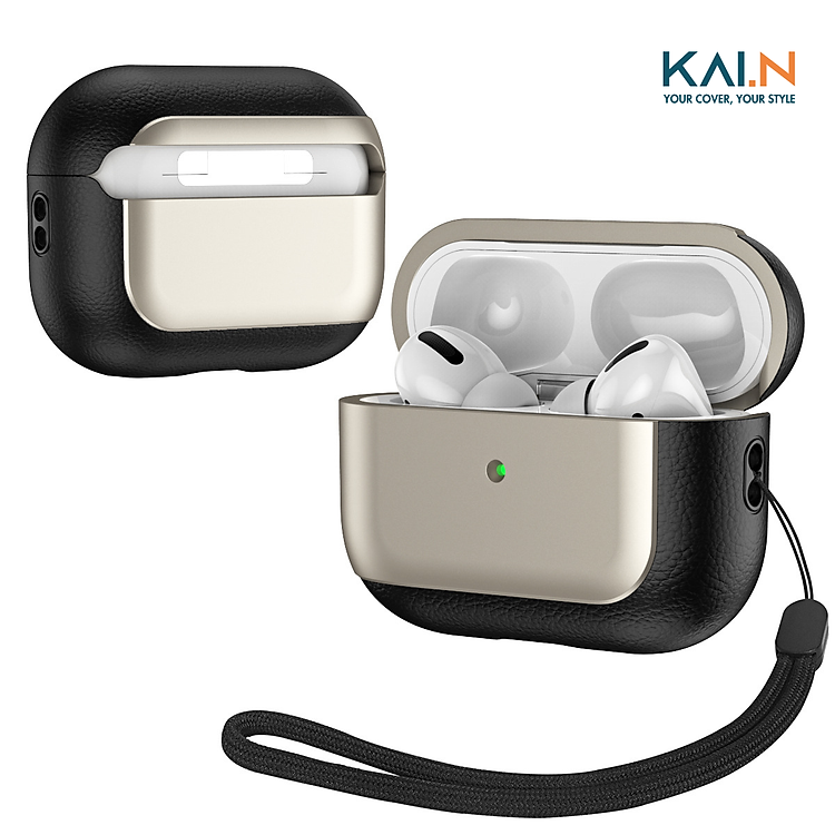 Ốp Bảo Vệ Dành Cho Airpods 4/ Airpods Pro 2/ Airpods Pro/ Airpods Pro 3, Kai.N Chrome, Kèm Dây Đeo - Hàng Chính Hãng