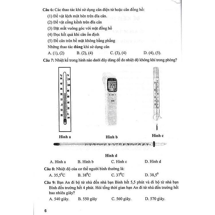 Đề Kiểm Tra Khoa Học Tự Nhiên Lớp 6 - Ảnh 5