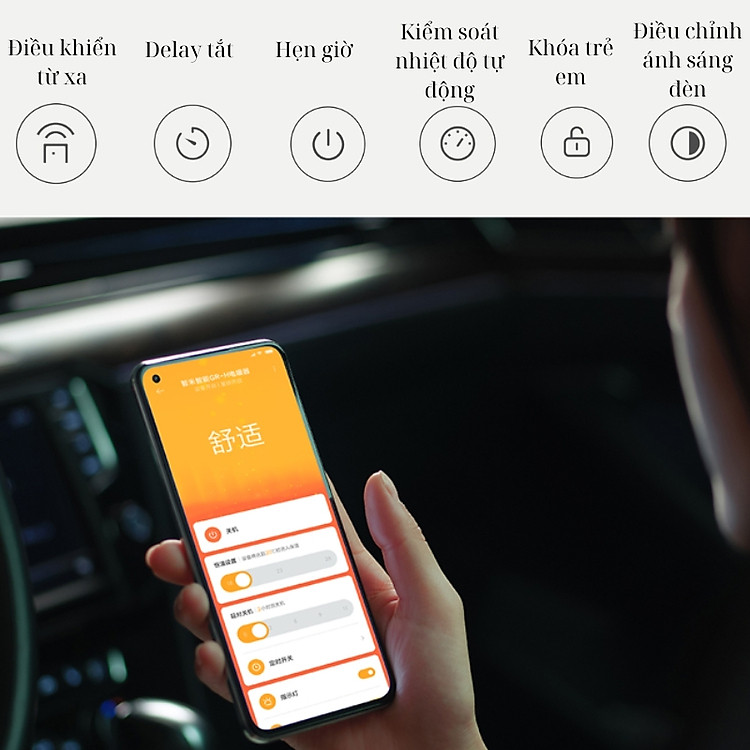 Máy sưởi thông minh Xiaomi Smartmi Graphene GR-H kết nối app mihome có gá treo tường - Hàng nhập khẩu