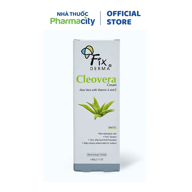 Kem dưỡng ẩm FIXDERMA Cleovera Cream giúp giữ ẩm,bảo vệ da trước tác hại của tia UV (60g)