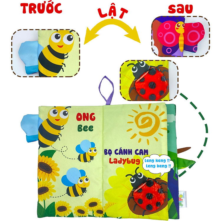 Mua Sách Vải Tương Tác Đoán Đuôi Côn Trùng Chính hãng Giá tốt - Hình ảnh 3