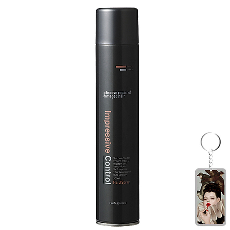 Gôm xịt tóc tạo kiểu siêu cứng, giữ nếp lâu Mugens Hair Spray Hàn Quốc 300ml + Móc khóa