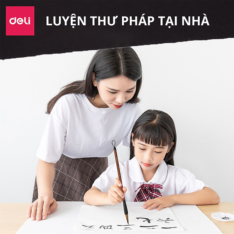 Bộ Bút Lông Sói Viết Thư Pháp Deli (3 chiếc) - Ảnh 5