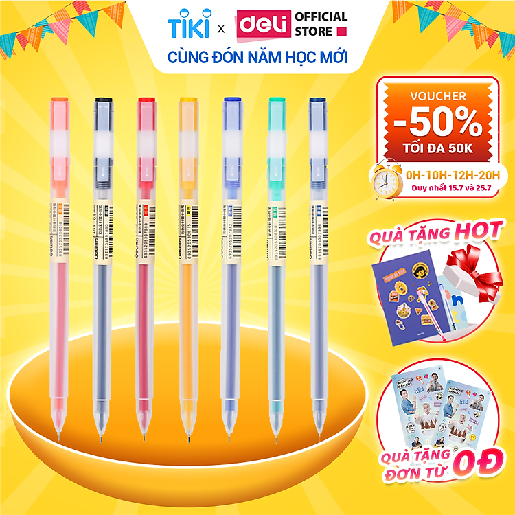 Bút bi gel 0.5mm Deli (1 chiếc)