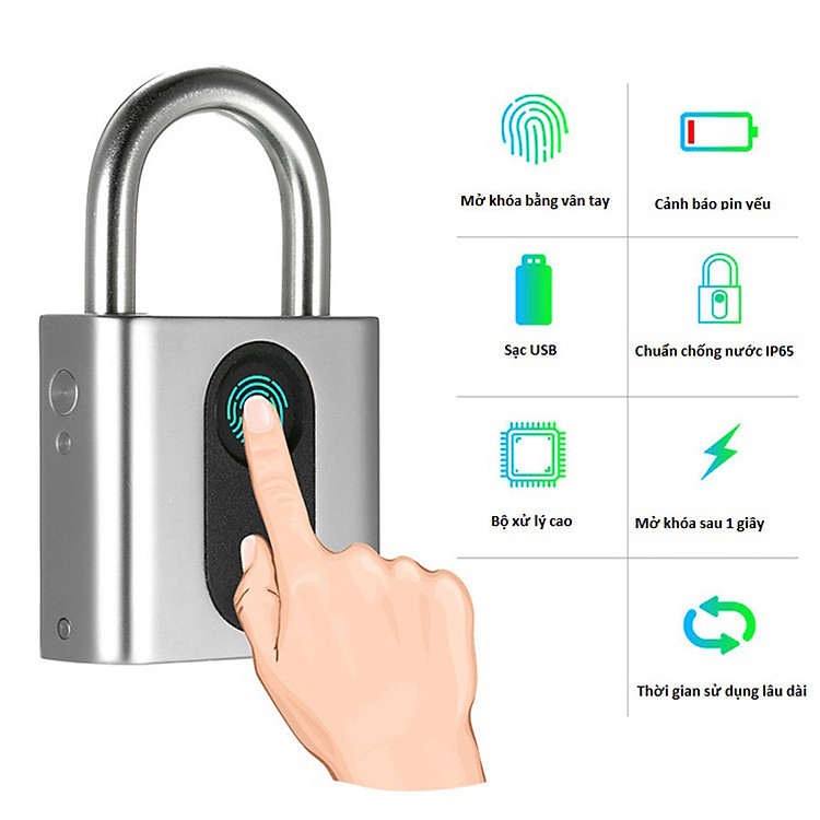 Khóa vân tay bảo mật thông minh GS40F - Hàng Nhập Khẩu