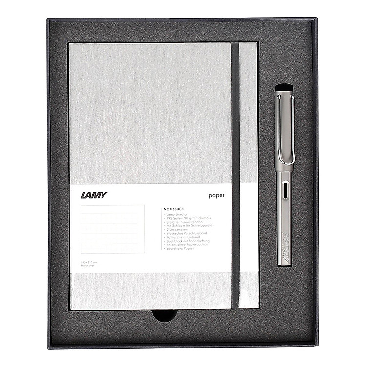 Bộ Sổ Tay Lamy A5 Softcover Grey + Bút Lamy Al-Star Grey - Ảnh 3