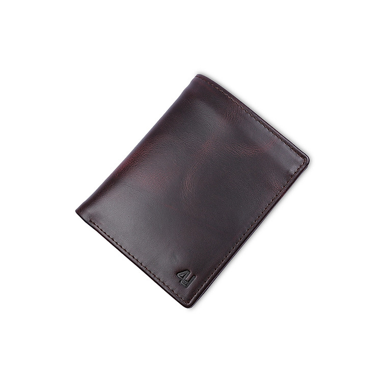 Bóp Ví Nam Da Bò Thật Pull Up 4U Cao Cấp Dáng Đứng Sang Trọng FB243