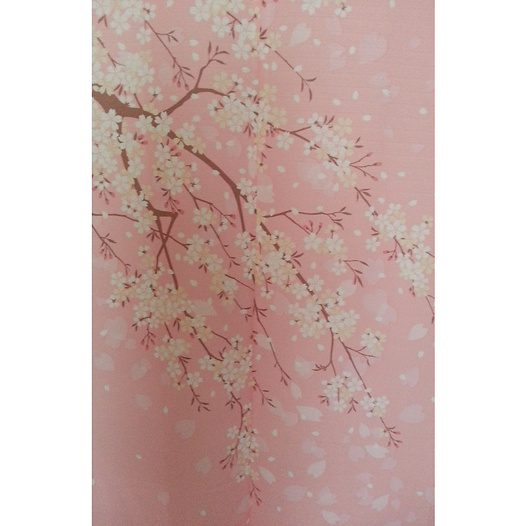 Màn rèm noren Nhật Bản 85x150cm - Sakura hồng