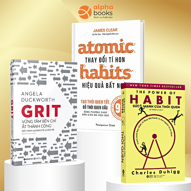 Combo: Thay Đổi Tí Hon Hiệu Quả Bất Ngờ + Sức Mạnh Của Thói Quen + GRIT - Vững Tâm Bền Chí Ắt Thành Công