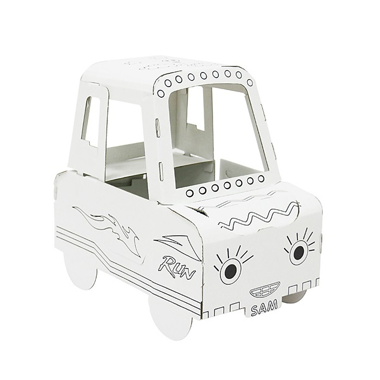 Mô hình xe ô tô bằng giấy cho bé tô màu Z005 - Họa tiết ngẫu nhiên