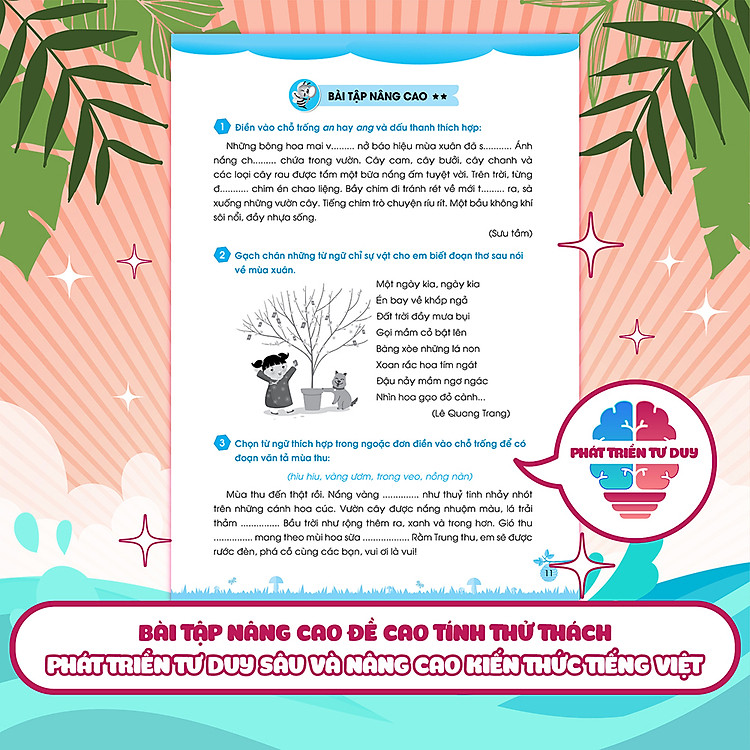 Bài Tập Bổ Trợ Toán và Tiếng Việt – Lớp 2 (Cơ Bản và Nâng Cao) - Ảnh 3