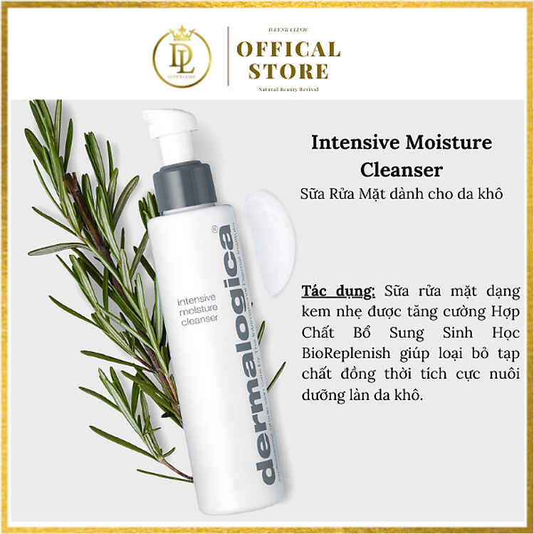 Sữa rửa mặt dưỡng ẩm chuyên sâu dành cho da khô Dermalogica Intensive Moisture Cleanser