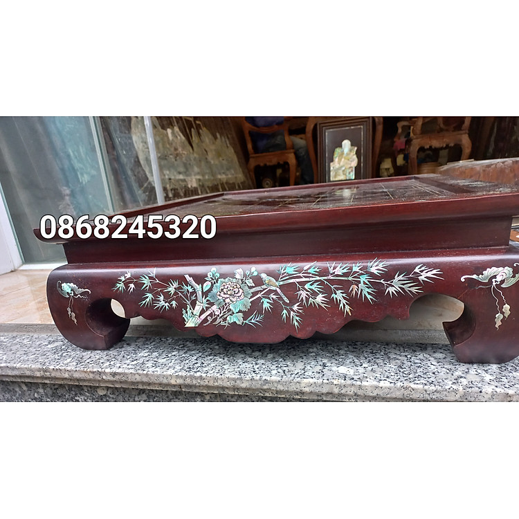 Bàn cờ tướng gỗ gõ khảm ốc Chính hãng Giá tốt - Hình ảnh 3