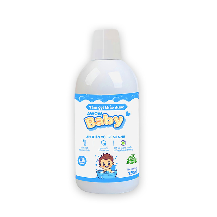 Tham Khảo tại ConCung: Nước Tắm Gội Thảo Dược AWOW BABY 250ml , nhận ngay nhiều Ưu đãi