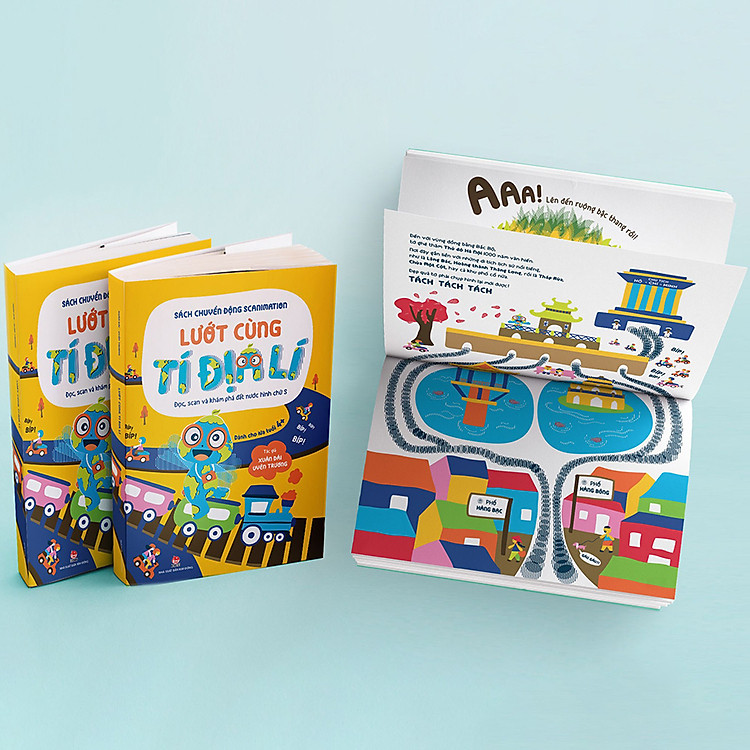 Sách Chuyển Động Scanimation - Lướt Cùng Tí Địa Lí - Ảnh 2