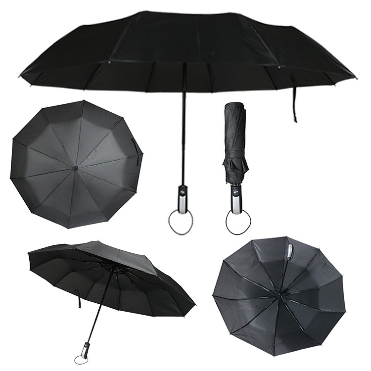 Ô Gập 3 Tự Động 2 Chiều Chống Tia UV Cao Cấp ( Túi dựng có quai xách )