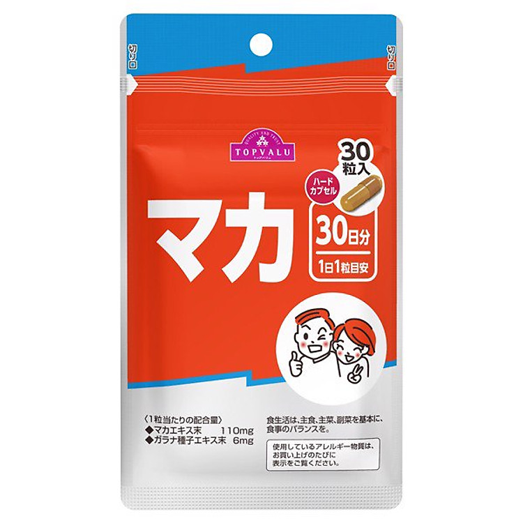 Viên uống Maca tăng cường sinh lực Topvalu - Gói 30 Viên