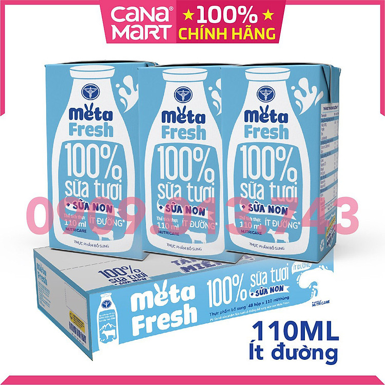 Mua Thùng sữa Nutricare Meta Fresh Ít Đường 110ml Chất lượng Ưu đãi - Hình ảnh 4