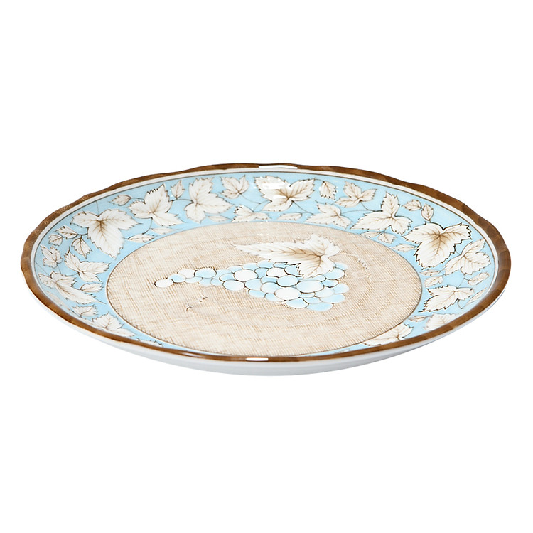 Đĩa Bằng Sứ Miyabi 24cm x 3.2cm - Đĩa 9.5" MB08 - Xanh Dương