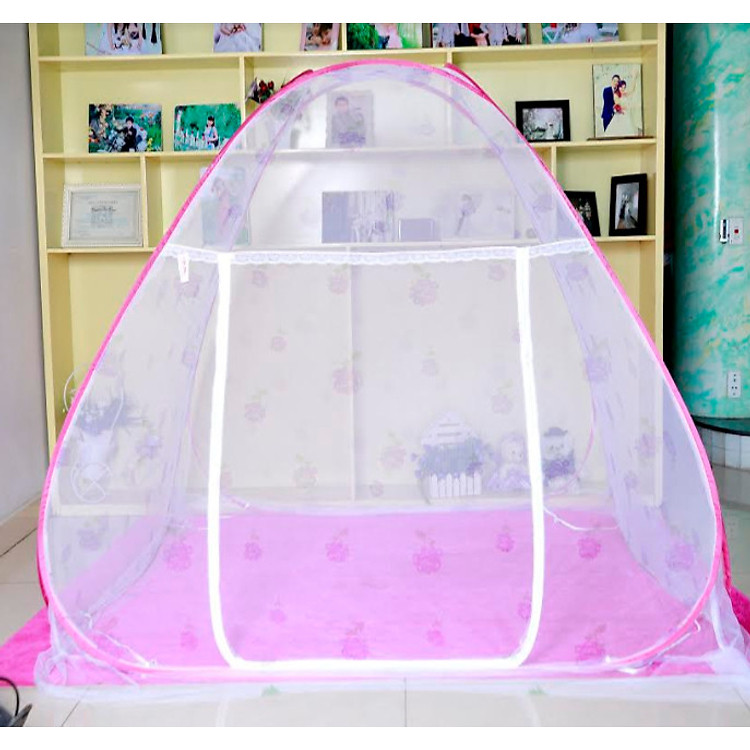 Màn chụp tự bung không đáy chống muỗi cao cấp 1m6x2m (hàng việt nam) - Giao màu ngẫu nhiên