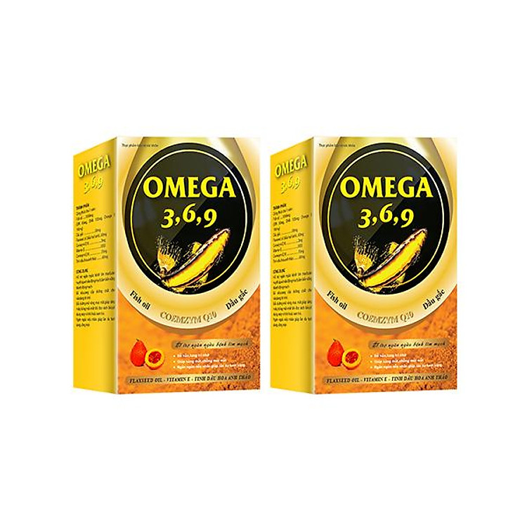 Combo 2 hộp thực phẩm chức năng Omega 369 bổ não, tăng trí nhớ, sáng mắt dùng cho cả gia đình (60 viên/hộp)