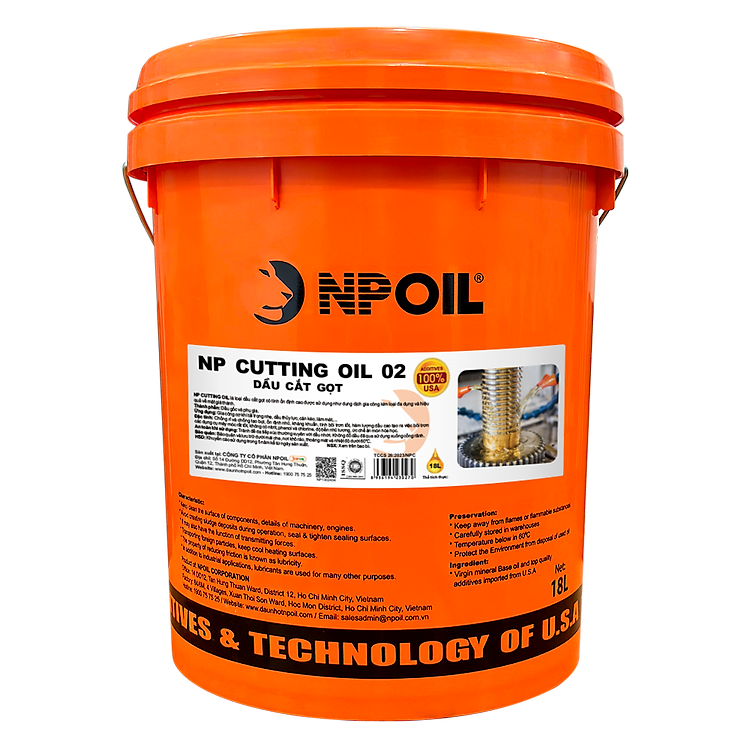 Dầu cắt gọt NP CUTTING OIL 01/02/03 (01 02 Pha nước/ 03 Không pha nước) - Xô 18 Lít - Hàng Chính Hãng