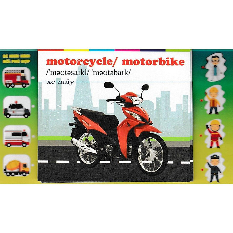Bộ Thẻ Học Tiếng Anh - Phát Triển Trí Tuệ Cho Trẻ - Phương Tiện Giao Thông - Ảnh 3