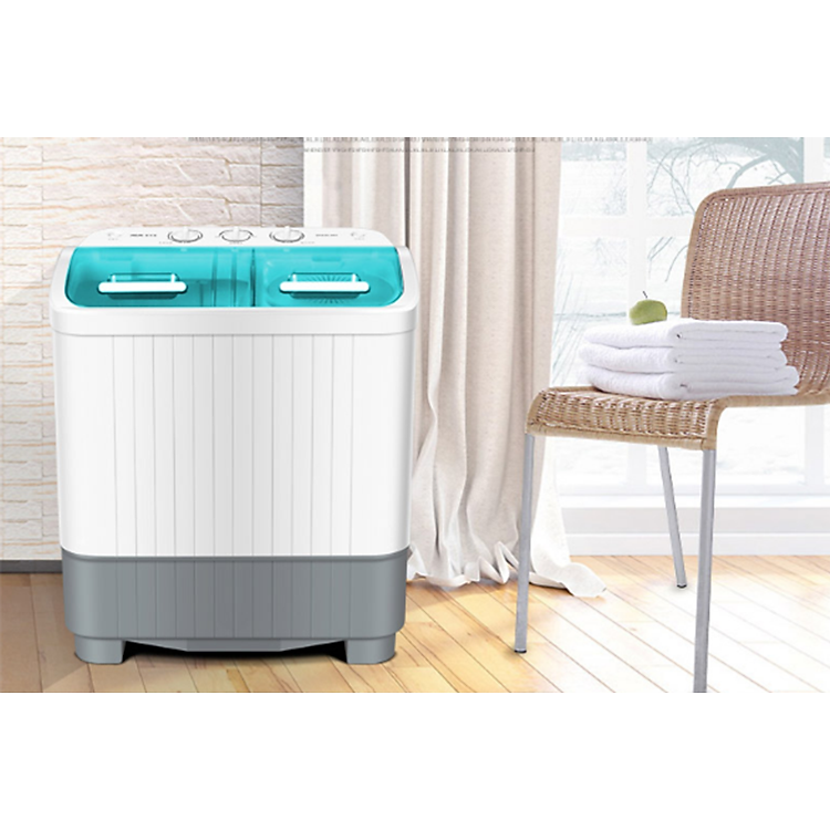 Máy giặt mini AUX 2 lồng giặt bán tự động giặt 5.6kg - máy giặt đồ trẻ em