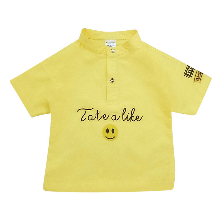 Áo Sơ Mi Bé Trai Hình Mặt Cười BONCHOP