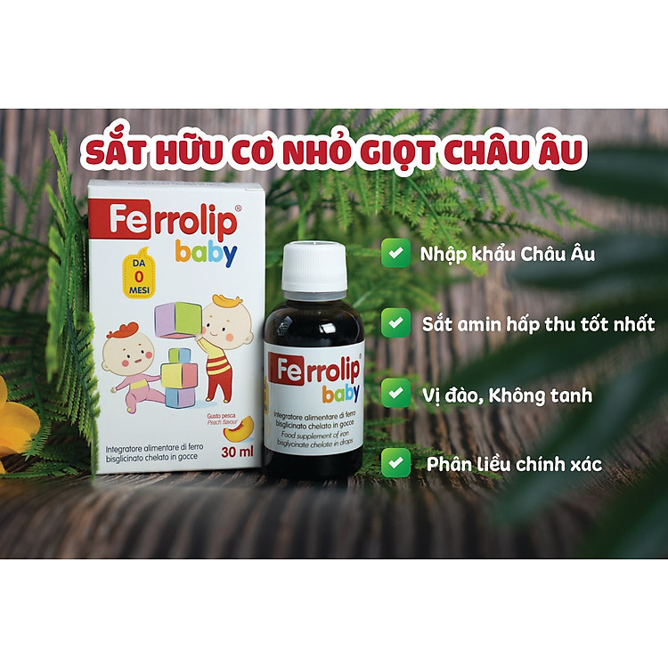 Nơi mua FERROLIP BABY - SẮT HỮU CƠ NHỎ GIỌT 30ml Đảm bảo Giá rẻ - Hình ảnh 2