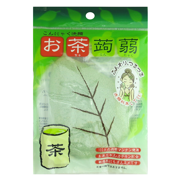 Mút Rửa Mặt Shobi Konnyaku Trà Xanh