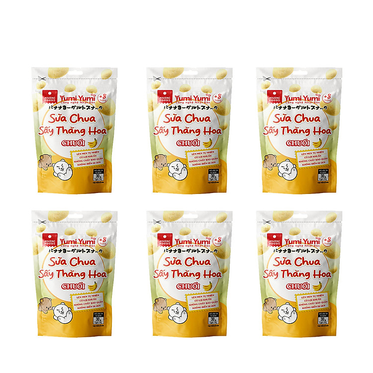 Sữa chua sấy thăng hoa Yumi Yumi vị chuối hộp 30g (10 g x 3 gói)